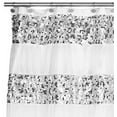 thumbnail image 4 of Zahari Home 13pc Sinatra Bathroom Shower Curtain Set Classic Shower Curtain & 12 Shower Curtain Hooks Luxury Pretty Shower Curtain Unique Design Bling White Shower Curtain Set, 4 of 5