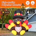 thumbnail image 6 of GOOSH Thanksgiving Inflatables 5.4 FT Long Inflatable Turkey, Blow up Turkey Inflatable with Built-in LED Lights, Outdoor Thanksgiving Decorations Turkey Blow up for Holiday Party Indoor Outdoor, 6 of 7
