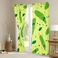 thumbnail image 3 of Erosebridal Cute Cucumbers Curtains & Drapes Cartoon Pickles Green Vegetable Blackout Curtains for Living Room, Funny Realistic Food Curtains Watercolor Style Window Treatments 42''Wx84''L, 3 of 5