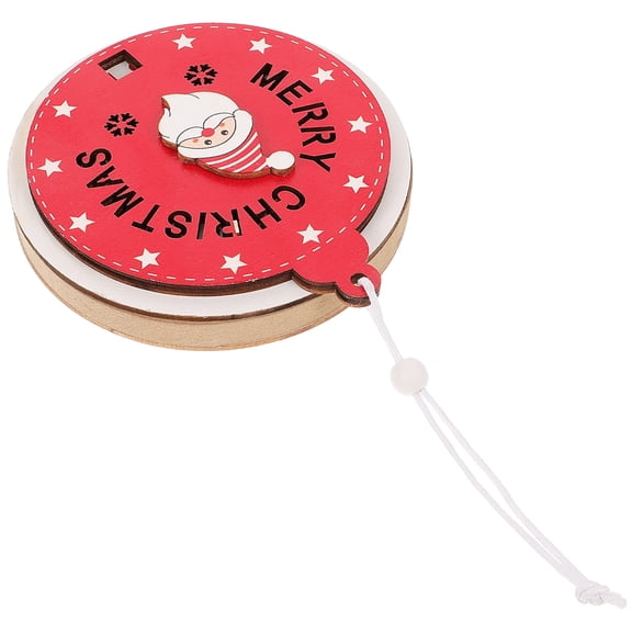 WORGEOUS 1Pcs Advent Calendar Pendant Square Wood Countdown Timer for Christmas Party Home Decoration