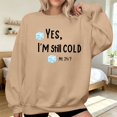 thumbnail image 2 of Jamsmile Women Sweatshirts Autumn Graphic Letters Print Sweatshirts Lightweight Comfort Oversized Crewneck Ladies Pullovers, 2 of 5