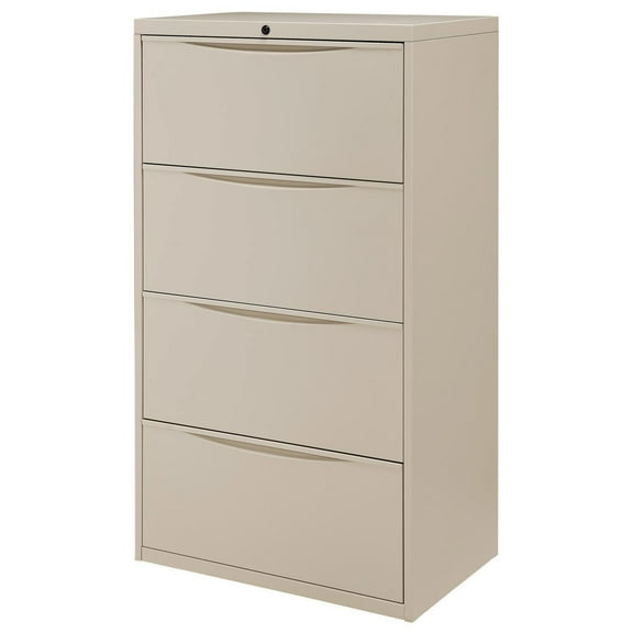 Famous Brand LF-30-4D-PUTTY 30 Premium Lateral File Cabinet 4 Drawer Putty