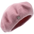 thumbnail image 4 of WRISTBIQUE 1Set Pink Round Casual Lightweight Beret Hats for Girls Traveling Autumn 11.6x11.6x0.6in, 4 of 8