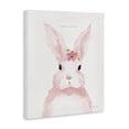 thumbnail image 2 of Stupell Industries Cottage Baby Lapin French Pink Watercolor Bunny with Flower Canvas Art, 16 x 20, by Stephanie Workman Marrott, 2 of 7