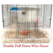Large 3-Tiers Acrylic Clear Hamster Mansion Guinea Pig Habitat Mouse Home Gerbil House Cage Paw Safe Solid Platform Anti-Slip Step Ramp