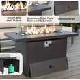 thumbnail image 3 of ALAULM Aluminum Patio Furniture Set with Propane Fire Pit Table 9-seat Metal Outdoor Furniture w/Fire Pit Patio Sectional w/5.1" Cushions for Patio, Backyard, Poolside-Sand, 3 of 7
