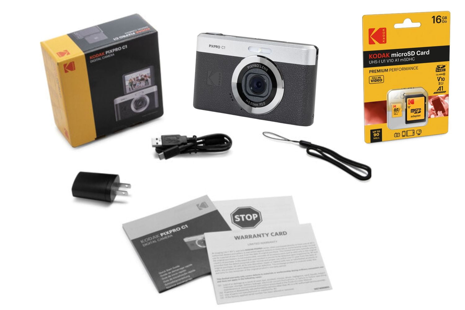 Kodak PIXPRO C1 Compact Digital Camera (BLACK) with 4X Zoom, 13MP