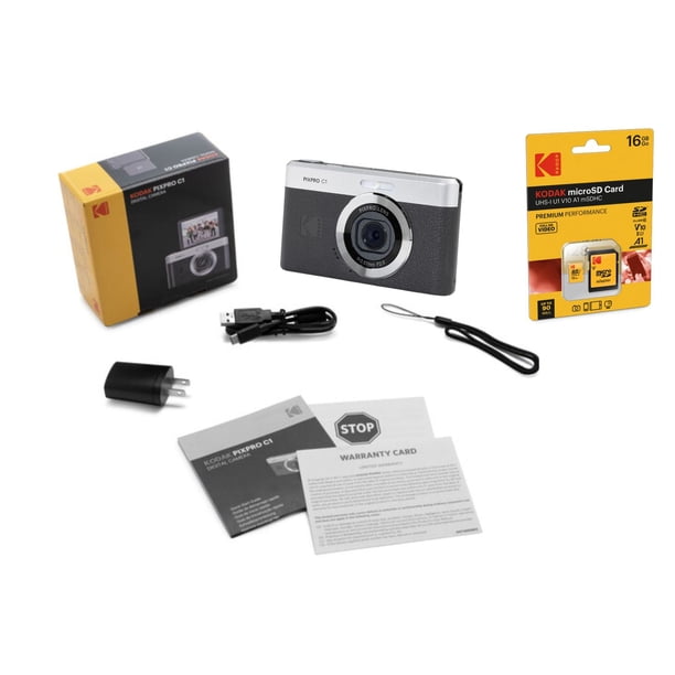 Kodak PIXPRO C1 Compact Digital Camera (BLACK) with 4X Zoom, 13MP