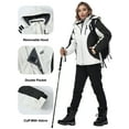 thumbnail image 5 of NEIKU Women's Skiing Snowboarding Jackets Fleece Hood Mountain Snow Coat White M, 5 of 7