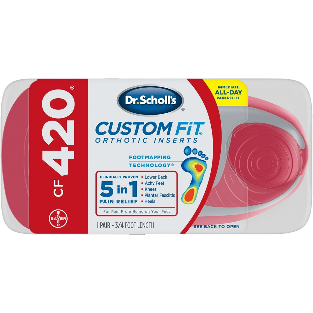 Dr. Scholl's Custom Fit CF420 Orthotic Shoe Inserts for Foot, Knee and