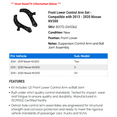 thumbnail image 2 of Front Lower Control Arm Set - Compatible with 2013 - 2020 Nissan NV200 2014 2015 2016 2017 2018 2019, 2 of 2