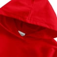 thumbnail image 6 of CPNG Girls Hoodie Dress Solid Color Long Sleeve Hooded Dress Stylish Daily Casual Hoodie Sweatshirt A-Line Dresses(Red,12-18 Months), 6 of 7