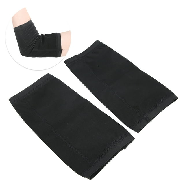 Manga de brazo deportiva NikouMX elástica compresión negro plateado