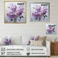 thumbnail image 4 of Designart "Minimalist Elegance In Dreamscape Lilac Bouquet" Lilacs Floater Framed Canvas Art Print, 4 of 5