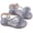 Silver, variant on Owordtank Toddler Girls Closed-Toe Sandals with Bear Decor, Adjustable Strap Non-Slip Summer Shoes