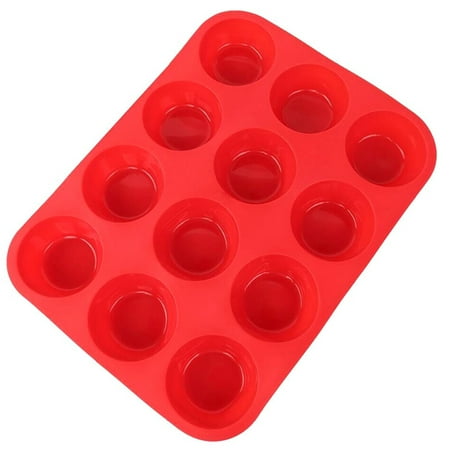 

Liveday Silicone Muffin Cupcake Baking Pan Non Stick Microwave Mold Tray for Kitchen