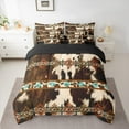 thumbnail image 2 of Castle Fairy Farmhouse Animal Cow Print 7-Piece Twin Bedding Sets for Boys Girls Teens,Abstract Aztec Bedding Comforter Set,Southwestern Style Breathable Sheet Sets,Microfiber Bedroom Decor, 2 of 8