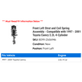 thumbnail image 2 of Front Left Strut and Coil Spring Assembly - Compatible with 1997 - 2001 Toyota Camry 2.2L 4-Cylinder 1998 1999 2000, 2 of 2