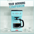 thumbnail image 3 of Retro 12-Cup Programmable Coffee Maker With LED Display, Automatic Shut-Off & Keep Warm, Pause-And-Serve Function, Aqua, 3 of 6