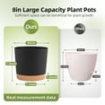 thumbnail image 6 of QCQHDU 2 Pack Plant Pot, Black Plastic Indoor Planter With Drainage Holes And Removable Base, 6 of 7