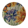 thumbnail image 4 of WYYP Flowers Butterfly Watercolor Painting Round Tablecloth Full Width Single-Sided Printing 100% Polyester Fiber Washable for Home Kitchen Outdoor Decoration White, 4 of 8