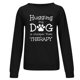 thumbnail image 4 of Mujeres amantes de los perros texto letra impresa cuello redondo manga larga suelta solo sudadera Tops pulóver blusa Fridja hkj2292, 4 of 4