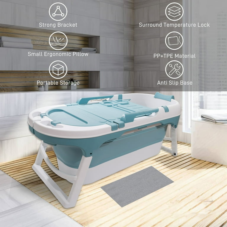 Portable Bathtub (LARGE) By Homefilos, Japanese Soaking Bath Tub For S