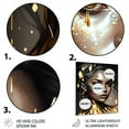 thumbnail image 3 of Designart "Radiant Elegance Golden Woman III" Modern Woman Metal Art Print, 3 of 5