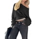 thumbnail image 3 of Suéter Holgado de Cuello Redondo y Larga Abullonada para Mujer. Negro S, 3 of 7