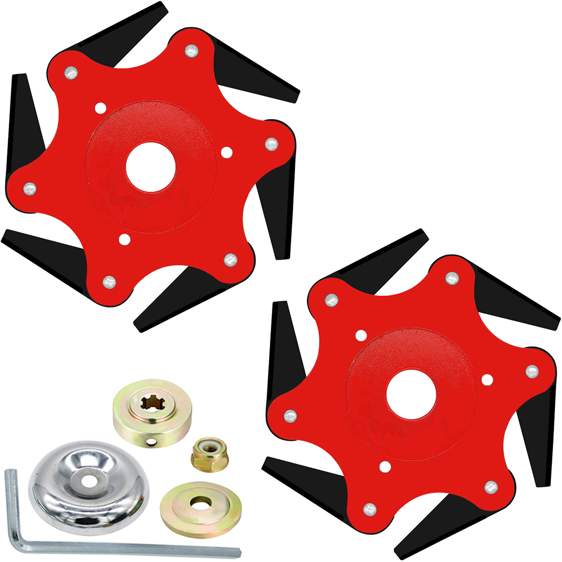 CZS 6 Steel Razors Trimmer Head, Upgraded Universal Weed Eater Blades