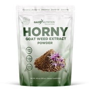 Gade Nutrition Horny Goat Weed Powder | Non-GMO, Gluten-Free, Dairy Free & Vegan | 250g (8.8 oz), 1000mg per Serving, 250 Servings| Epimedium Powder for Energy Boost and Immune Support | USA Made