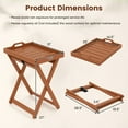 thumbnail image 3 of Gymax Outdoor Wood Tray Table w/Removable Serving Tray & Folding Frame for Porch, 3 of 8