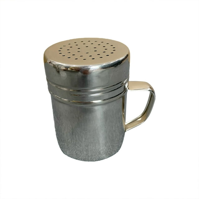 1pc Stainless Steel Powder Spreader With Handle Multi Purpose Dense Hole Powder Sieve Outdoor Barbecue Seasoning Bottle