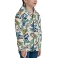 thumbnail image 5 of Pofeuu Dinosaurs And Leaves Print Teenage Zipper Hoodie Sweatshirts Hooded Casual Jackets With Pocket For Boys Girls-Small, 5 of 6