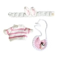 thumbnail image 2 of Suéter para muñeca de niña, ropa para muñecas para niñas pequeñas, adorable juguete para muñecas DIY, elegantes atuendos suaves para muñecas, tocado, Rosa, 2 of 10