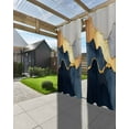 thumbnail image 3 of nqOlkjepod Outdoor Curtains for Patio Waterproof, Navy Blue Geometric Outdoor Privacy Panels Grommet, Modern Abstract Luxury Golden Blackout Outside Curtains for Porch/Cabana 54"x84", 1 Panel, 3 of 8