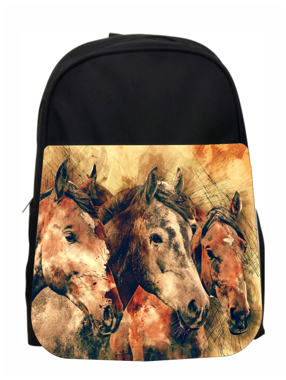 Accessory Avenue Childrens Backpack Horses Vintage Kids PreSchool