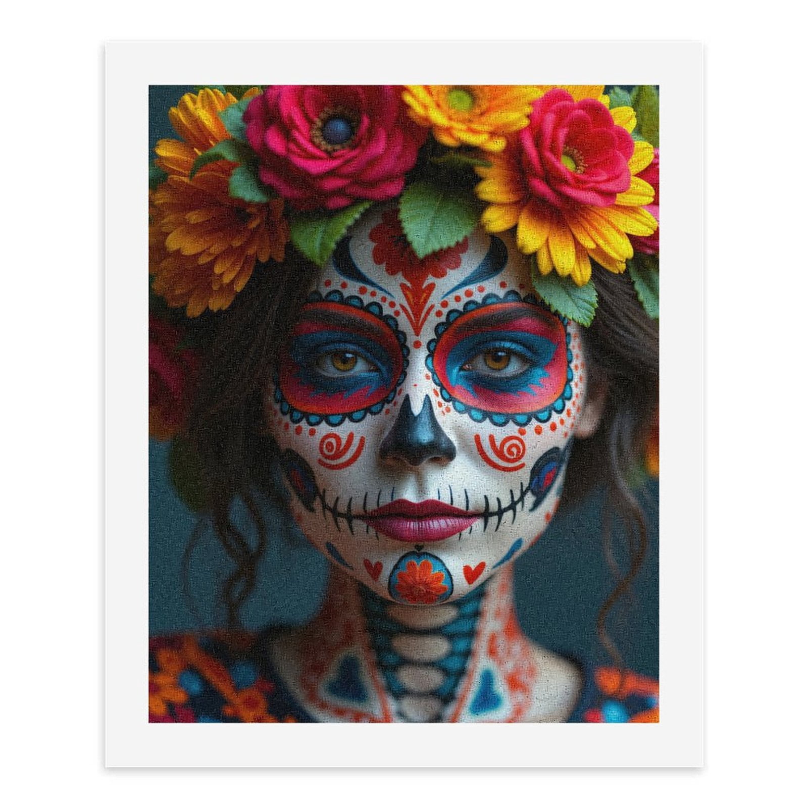 Paint By Numbers Kit for Adults Beginner - Colorful Face Art Floral Headpiece DIY Canvas Painting Kits for Adults, Frameless Paint By Number for Adults for Home Wall Decor 16x20 Inch
