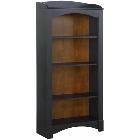 Saint Birch Hawksbury 4-Shelf Traditional Wood Bookcase in Espresso