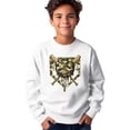 thumbnail image 2 of Camo Baseball Sweatshirt for Men Women & Kids Baseball or Softball Game Day Pullover White Sweatshirt Youth Small, 2 of 8