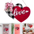 thumbnail image 2 of Happy Valentines Day Sign Wood Heart Door Hanging Sign Wall Plaque Ornaments Valentines Decoration for Door Window Wall, 2 of 5