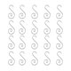 thumbnail image 2 of Ganchos En Forma De S Ganchos en forma de S de 20 piezas gancho colgante de adorno de árbol de Navidad para Año Nuevo (plata) Ndcxsfigh Libre de BPA, 2 of 6