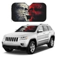 thumbnail image 2 of Fuzoiu Red And White Screaming Demon Skull Print Car Windshield Sunshade,Foldable Reflective Sun Visor,Windshield Sun Shade,UV Rays Sun Visor Shade,Auto Front Sun Shield Shade-Small, 2 of 8