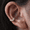 Silver, variant on Pave Curved Ear Cuff in 925 Sterling Silver, 18K Gold Vermeil, White CZ Stones, Non-Pierced Cartilage Cuff for Women, 10x4mm, Lightweight, Minimalist Gold Ear Jewel
