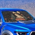 thumbnail image 4 of Xixirimido Windshield Sun Shade for Car SUV Truck Foldable Sunshade for Car Windshield Block UV Rays Keep Your Vehicle Cool Car Interior Accessories, Frog Mushroom Starry Night, 4 of 8