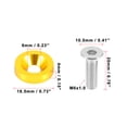 thumbnail image 2 of Unique Bargains 20pcs Car M6x20mm Fender Bumper Washer Bolt Engine Bay Fastener Screw Aluminum Alloy, 2 of 6
