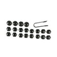 thumbnail image 4 of 16x Wheel Lug Nut Bolt Cover & 4Pcs Locking Cap & 1x Removal Tool Black, 4 of 5