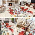 thumbnail image 5 of 5'x7' Area Rugs, Red Mushroom Gnomes Indoor Outdoor Area Rug for Living Room Bedroom, Spring Botanical Eucalyptus Leaves Washable Bathroom Rugs Kitchen Floor Carpet Mats Home Decor Aesthetic, 5 of 8