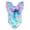 Lavender / green ombre, variant on Disney Lilo & Stitch Little Girls One Piece Bathing Suit Toddler to Big Kid