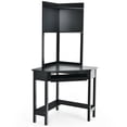 thumbnail image 4 of Demi Bonn Corner Computer Desk with Hutch and Storage Shelves, Small Home Office Desk Study Writing Table, Black, 4 of 11